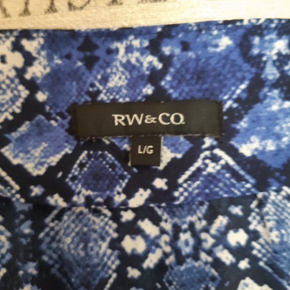 RW&Co Blue Snakeskin Dress - Picture 6 of 6